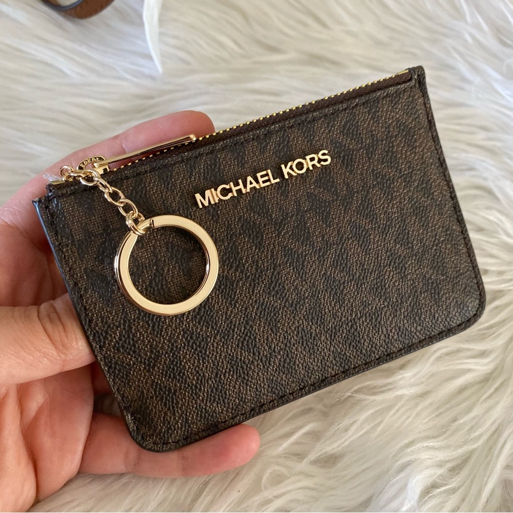 New Michael Kors jet set small coin pouch with ID wallet - Picture 10 of 15